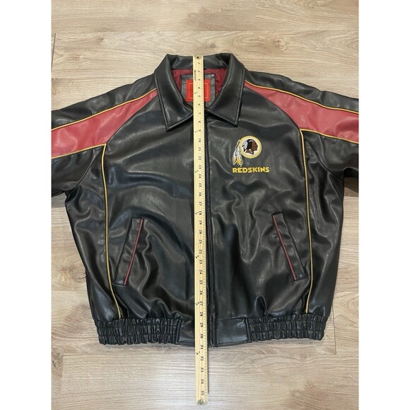 NFL Washington Redskins Men's Leather Full Zip Bomber Jacket 2XL XXL - Picture 11 of 12